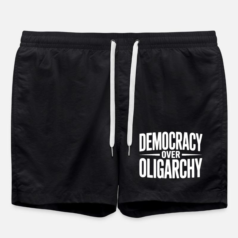 Democracy over Oligarchy - Swim Trunks - black