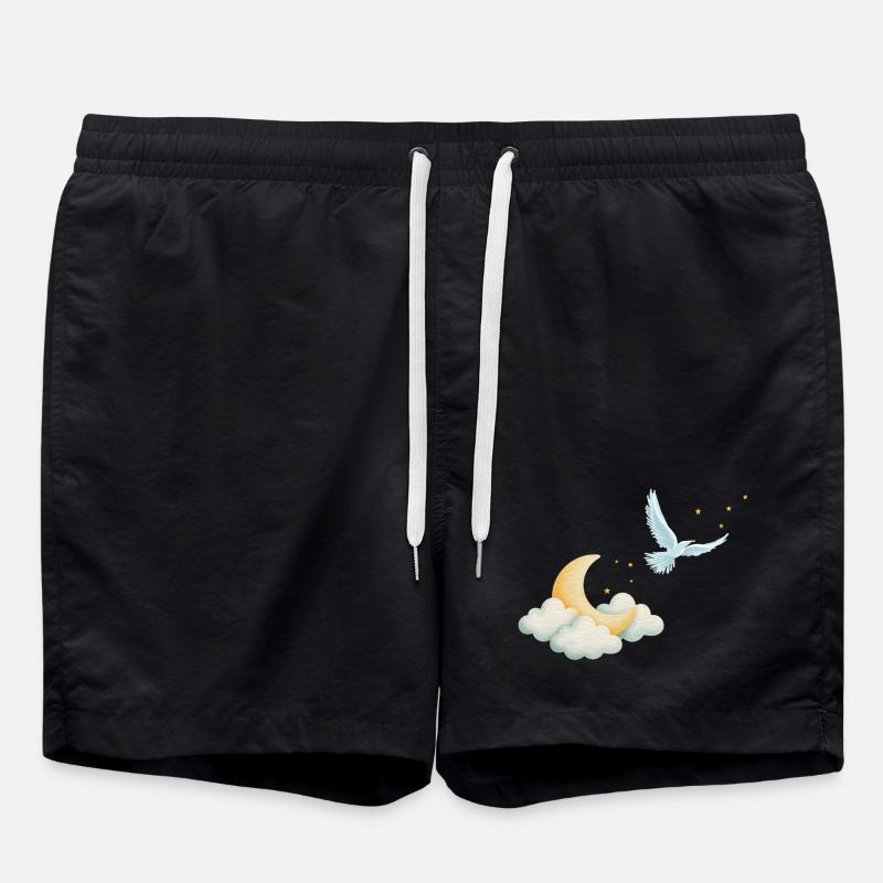 Vol vers la Lune - Short de bain - noir
