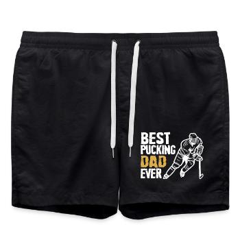 Bold Best Dad Climber Graphic - Swim Trunks - black - Front - AI Model Male 185 light (185cm)
