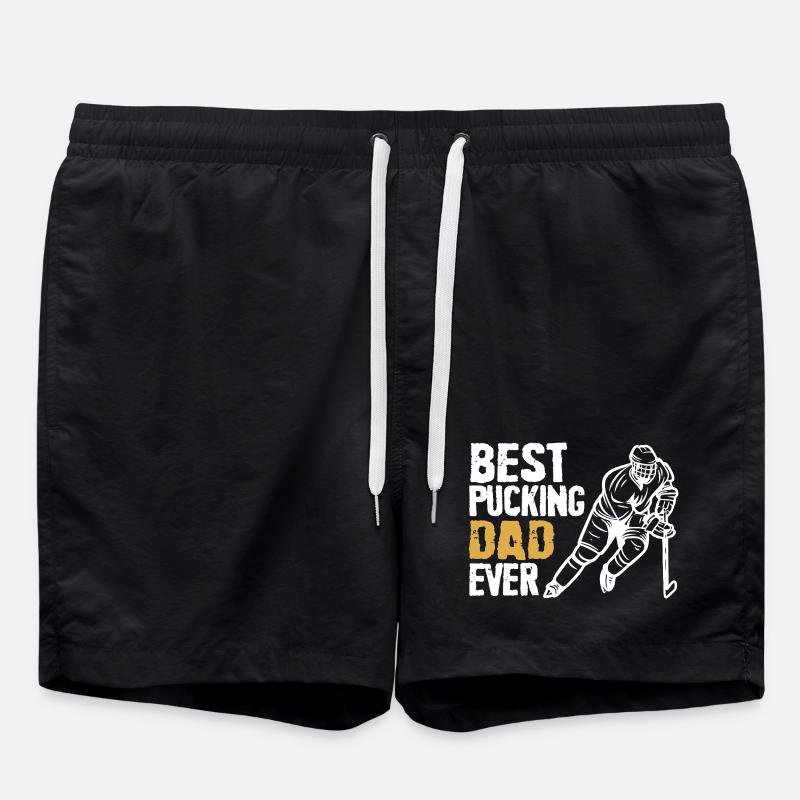Fette Beste-Vater-Kletterer-Grafik - Badeshorts - Schwarz