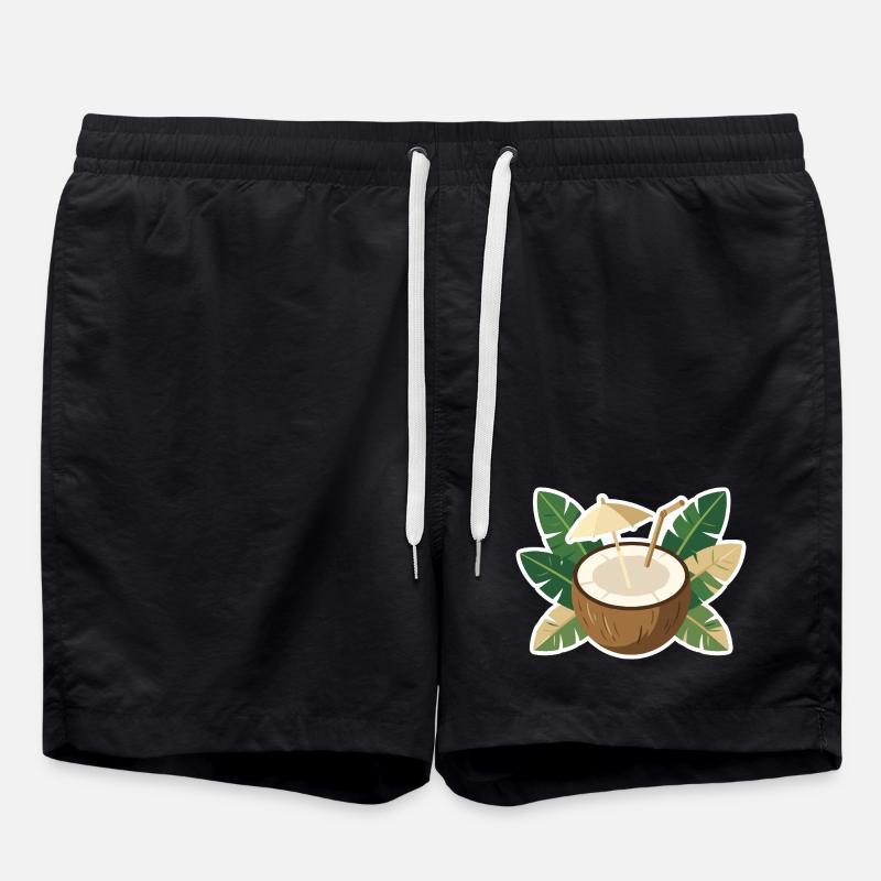 Coconut Island Cooler - Swim Trunks - black