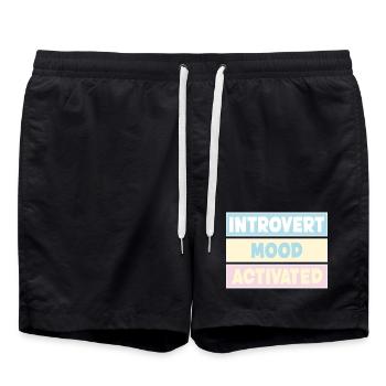 introverti - Short de bain - noir - Devant - AI Model Male 185 light (185cm)