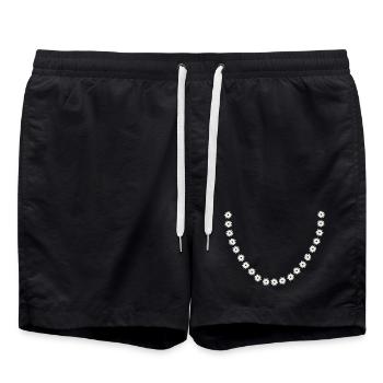 Couronne de fleurs de marguerite - Short de bain - noir - Devant - AI Model Male 185 light (185cm)