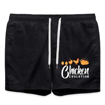 Chicken Whisperer Chicken Chicken Keeper Chickens - Swim Trunks - black - Front - AI Model Male 185 light (185cm)