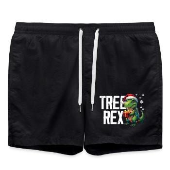 Drôle de t-shirt de Noël cadeau de Noël - Short de bain - noir - Devant - AI Model Male 185 light (185cm)