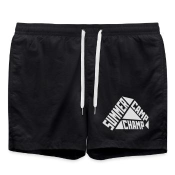 Summer Camp Champ Fun Kids Outdoor Adventure - Swim Trunks - black - Front - AI Model Male 185 light (185cm)