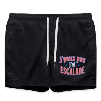 J'ai Escalade Humor Montagne - Short de bain - noir - Devant - AI Model Male 185 light (185cm)
