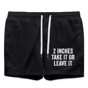 2 Inches – Take It Or Leave It – Embarrassing Men - Swim Trunks - black - Front - AI Model Male 185 light (185cm)