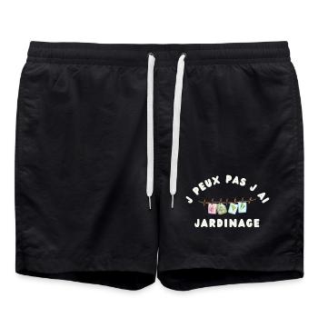 J peux pas j ai Jardinage - Short de bain - noir - Devant - AI Model Male 185 light (185cm)