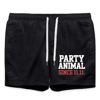 Karneval Party Kölner Animal Since 11.11. Köln - Swim Trunks - black - Front - AI Model Male 185 light (185cm)