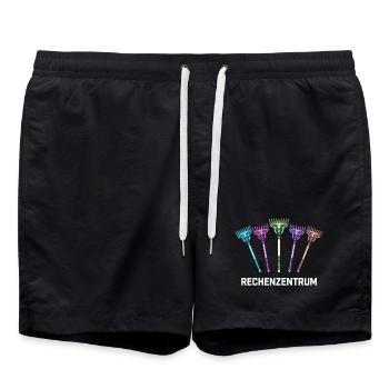 Rechenzentrum Gärtner Garten Gartenarbeit - Badeshorts - Schwarz - Vorne - AI Model Male 185 light (185cm)