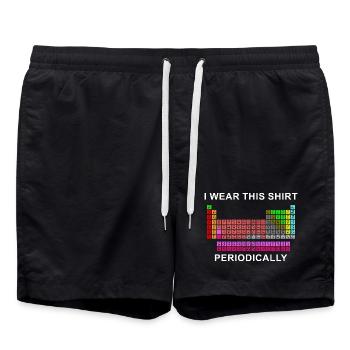 Ich trage diesen Periodentisch - Badeshorts - Schwarz - Vorne - AI Model Male 185 light (185cm)