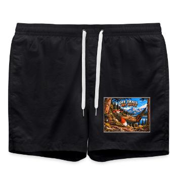 Abseits des Weges, außer Dienst – Hammock Fox - Badeshorts - Schwarz - Vorne - AI Model Male 185 light (185cm)