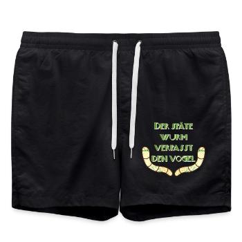 Le ver tardif manque l’oiseau E 1 - Short de bain - noir - Devant - AI Model Male 185 light (185cm)