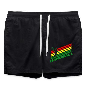 Handball Handball Fan Jump Throw Joueur de handball - Short de bain - noir - Devant - AI Model Male 185 light (185cm)
