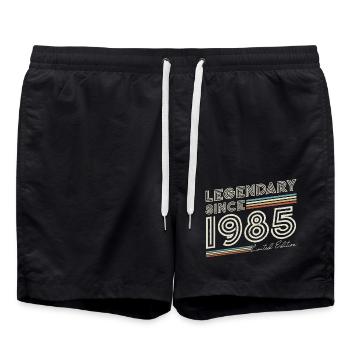 Légendaire depuis 1985 millésime anniversaire - Short de bain - noir - Devant - AI Model Male 185 light (185cm)