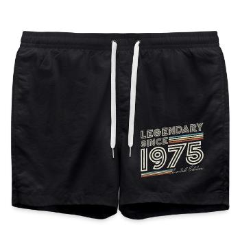 Legendary Since 1975 Vintage Birthday Gift - Swim Trunks - black - Front - AI Model Male 185 light (185cm)