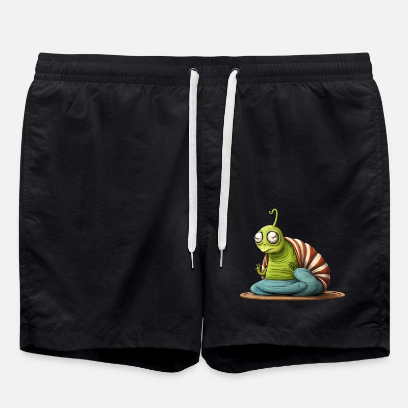 Escargots Yoga / Yogi Snail - Short de bain - noir