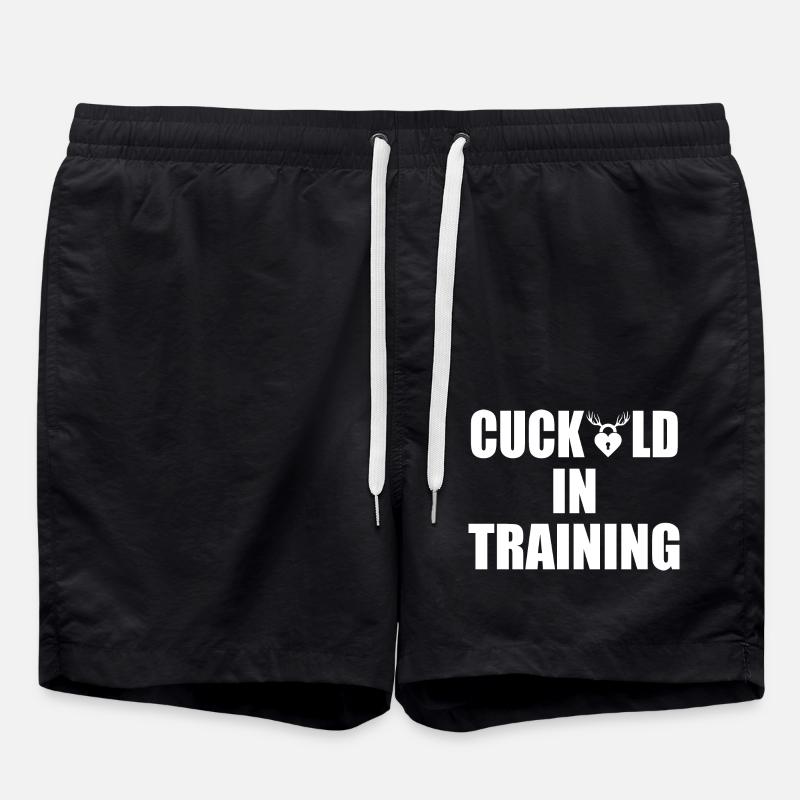 cuckold in training - Swim Trunks - black