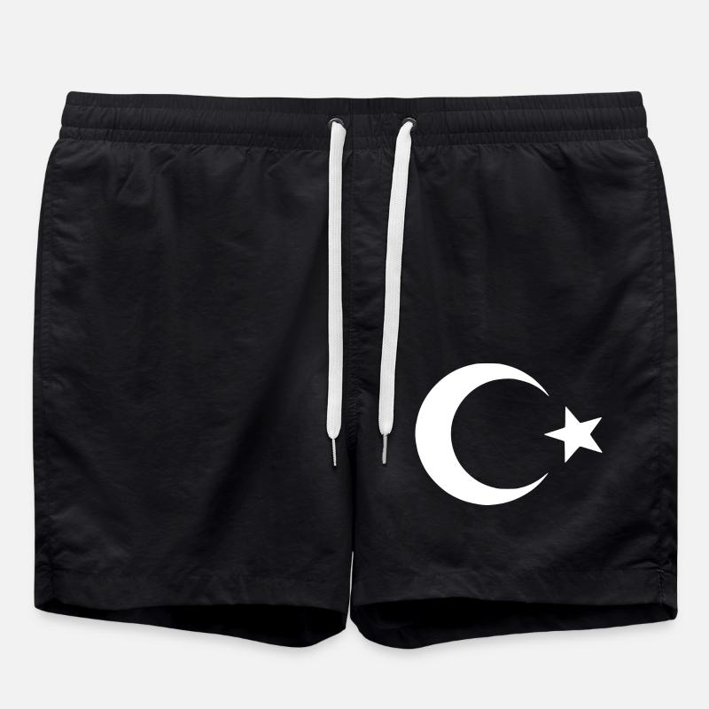 Turquie - Drapeau turc - Short de bain - noir