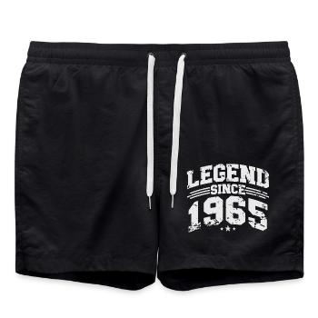 Légende depuis 1965 Cadeau d’anniversaire vintage - Short de bain - noir - Devant - AI Model Male 185 light (185cm)