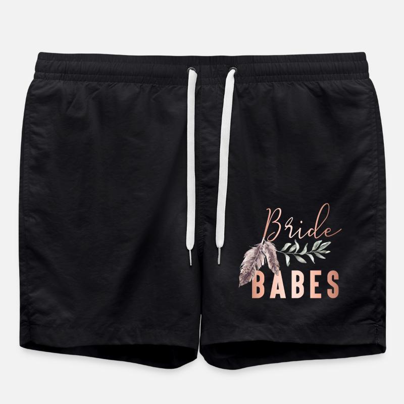 Boho Bride Babes Braut - Badeshorts - Schwarz