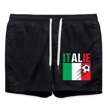 Drapeau Italie cadeau football foot italien - Short de bain - noir - Devant - AI Model Male 185 light (185cm)