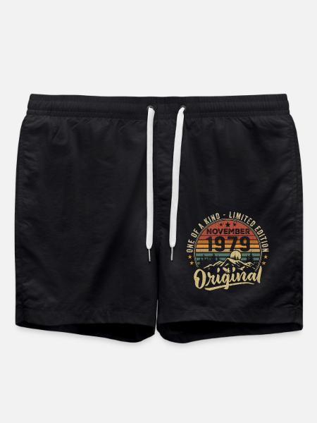 Jahrgang November 1979 Retro Geschenk November 1979 - Badeshorts - Schwarz