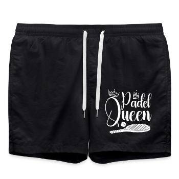 Frauen Padel Queen Padel Spielerin Tennis Padelistin - Badeshorts - Schwarz - Vorne - AI Model Male 185 light (185cm)