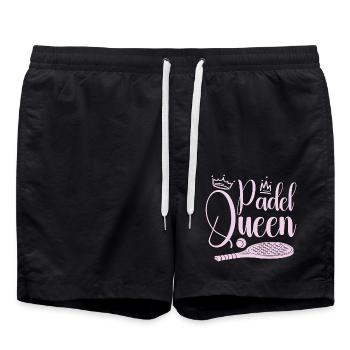Frauen Padel Queen Padel Spielerin Tennis Padelistin - Badeshorts - Schwarz - Vorne - AI Model Male 185 light (185cm)