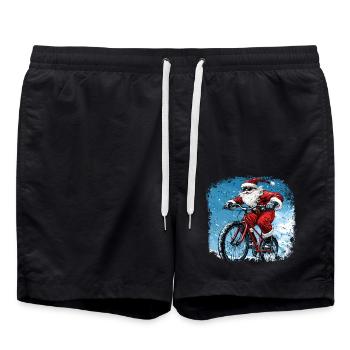 Noël des motards - Short de bain - noir - Devant - AI Model Male 185 light (185cm)