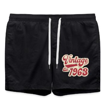 Vintage Est 1963 - Short de bain - noir - Devant - AI Model Male 185 light (185cm)