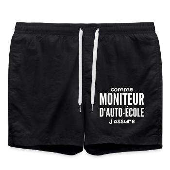 Moniteur Auto-école - Short de bain - noir - Devant - AI Model Male 185 light (185cm)