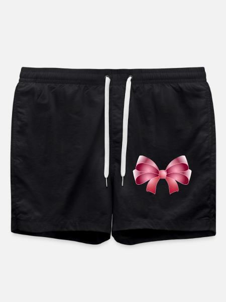 Nœud élégant en rose - Short de bain - noir