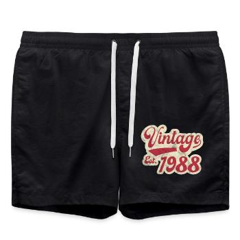 Vintage Est 1988 - Short de bain - noir - Devant - AI Model Male 185 light (185cm)