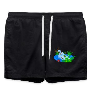 Bird Pond Lake - Badeshorts - Schwarz - Vorne - AI Model Male 185 light (185cm)