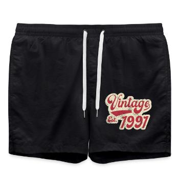 Vintage Est 1991 - Short de bain - noir - Devant - AI Model Male 185 light (185cm)