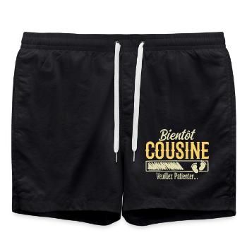 Futur cousin - Short de bain - noir - Devant - AI Model Male 185 light (185cm)