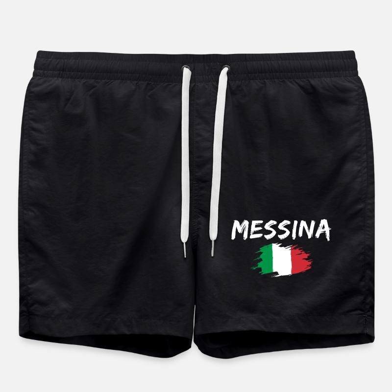 Messine Italie Drapeau Messine - Short de bain - noir