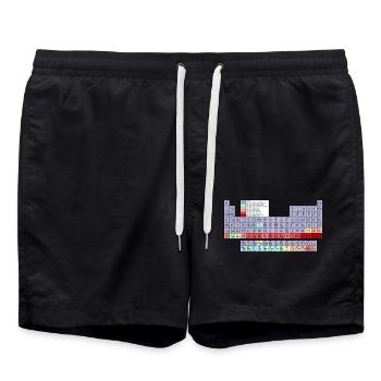 Periodensystem - Badeshorts - Schwarz - Vorne - AI Model Male 185 light (185cm)