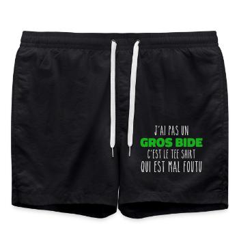 Ich habe keinen dicken Bauch, es ist das Geschenk-T-Shirt - Badeshorts - Schwarz - Vorne - AI Model Male 185 light (185cm)