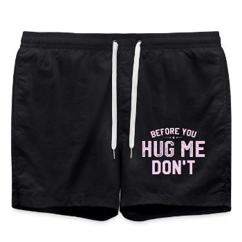Bevor du mich riesig machst, tu es nicht - Badeshorts - Schwarz - Vorne - AI Model Male 185 light (185cm)