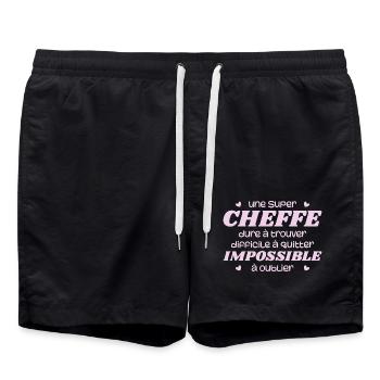 Super Cheffe - Short de bain - noir - Devant - AI Model Male 185 light (185cm)