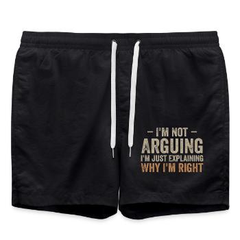 I'm not arguing i'l just explaining why i'm right - Swim Trunks - black - Front - AI Model Male 185 light (185cm)