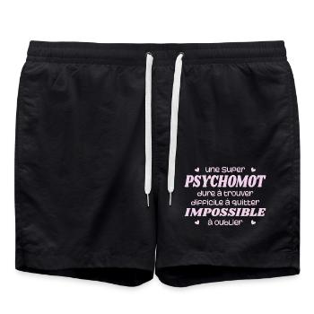 Ein Super-Psychomotorik-Therapeut - Badeshorts - Schwarz - Vorne - AI Model Male 185 light (185cm)