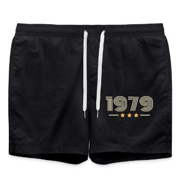 Legendary Since 1979 Birthday Gift 1979 - Swim Trunks - black - Front - AI Model Male 185 light (185cm)