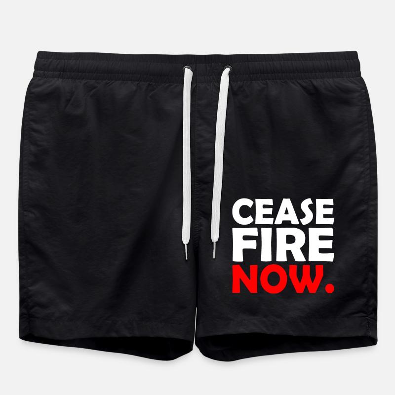 Ceasefire now - Short de bain - noir