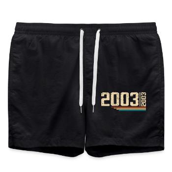 Millésime Anniversaire 2003 Fête Anniversaire 2003 - Short de bain - noir - Devant - AI Model Male 185 light (185cm)