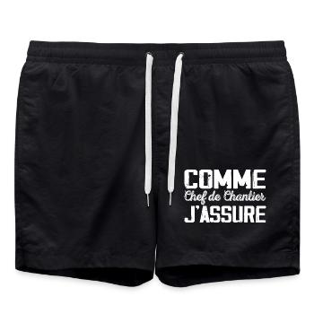 Als Site Manager Humor Gift - Badeshorts - Schwarz - Vorne - AI Model Male 185 light (185cm)