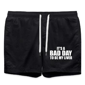 Es ist ein schlechter Tag, um meine Leber zu sein - Badeshorts - Schwarz - Vorne - AI Model Male 185 light (185cm)
